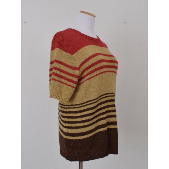 Vintage 90s Alfred Dunner Striped Pullover Top | size L - Picture 9 of 10